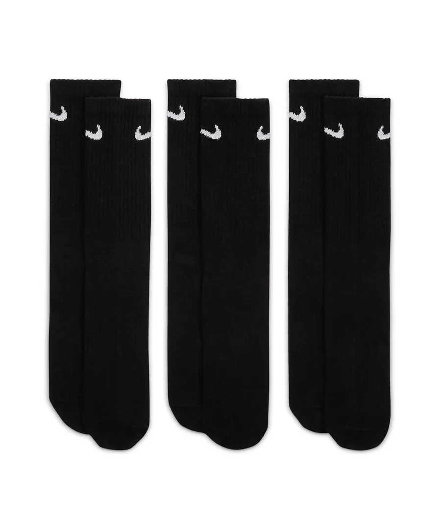 Nike everyday crew socks (3 pairs) – Black/White