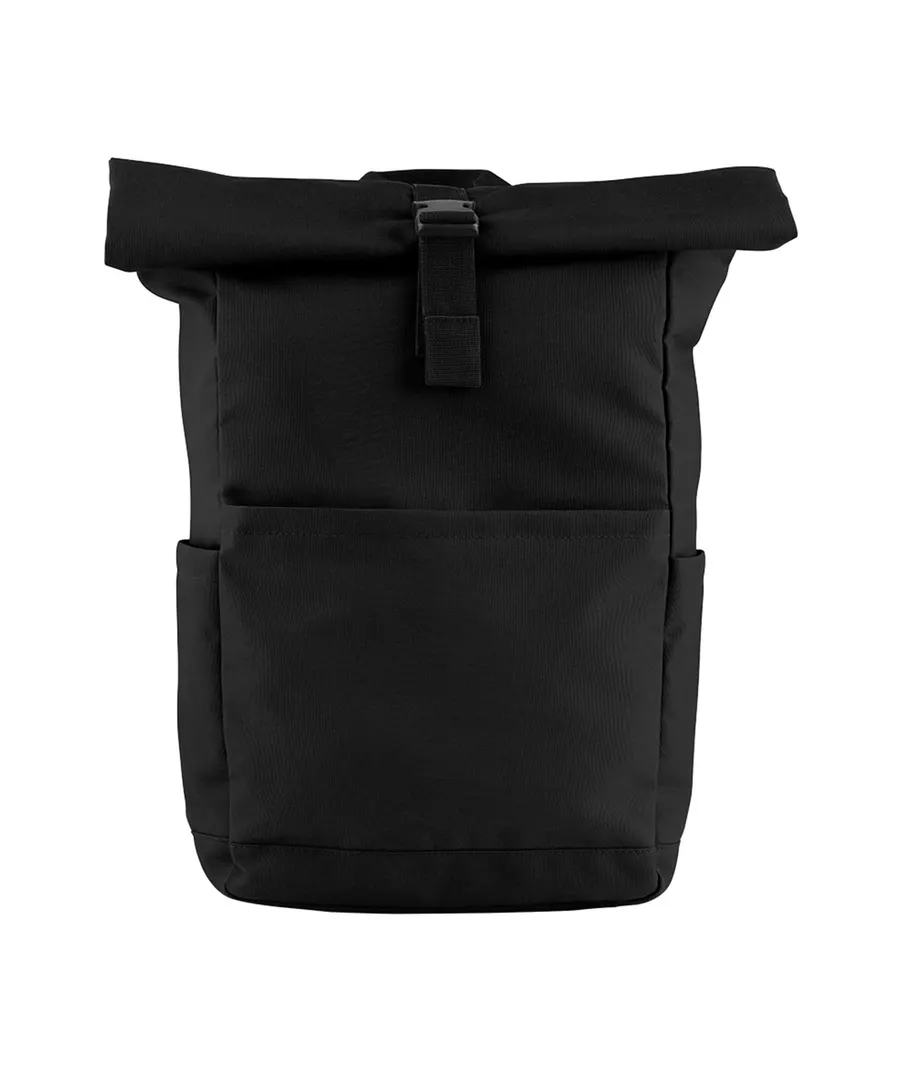 Premium Recycled Roll Top Backpack – Black