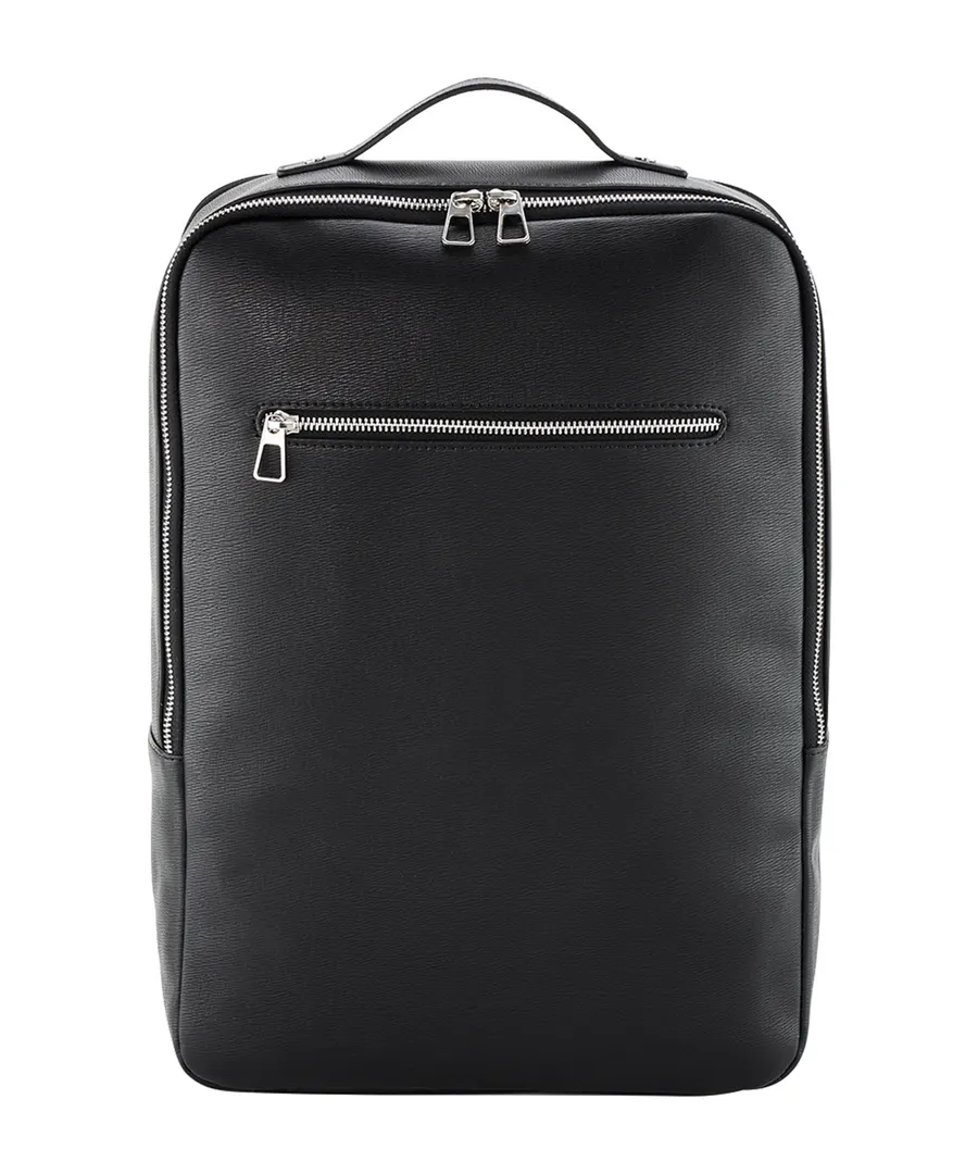 Tailored luxe PU backpack – Black