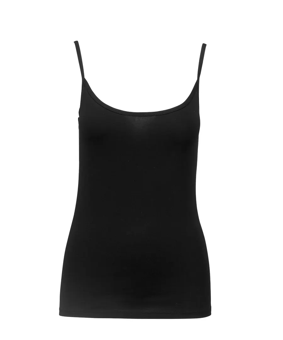 Ladies' strappy tank top – Black