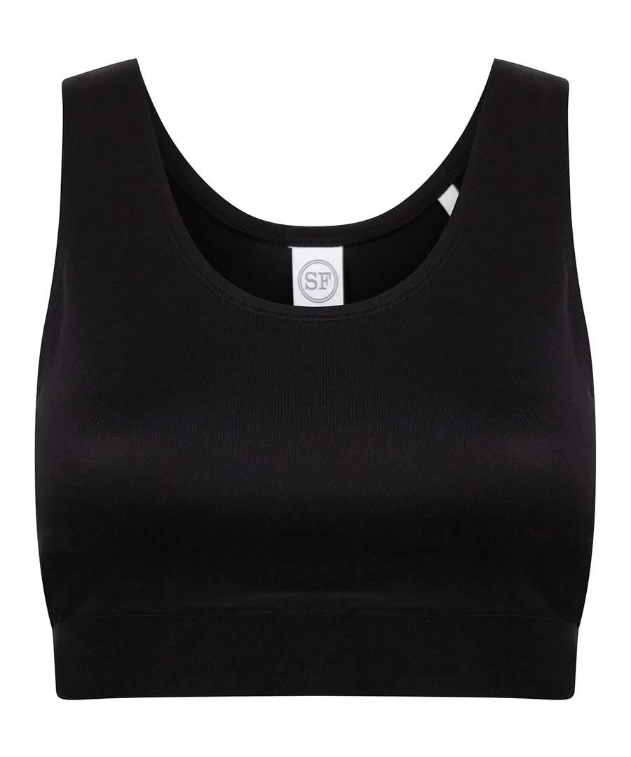 Kids fashion crop top – Black/Black