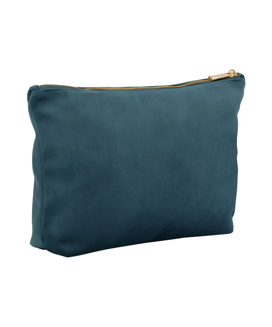 Velvet accessory bag – Blue Topaz
