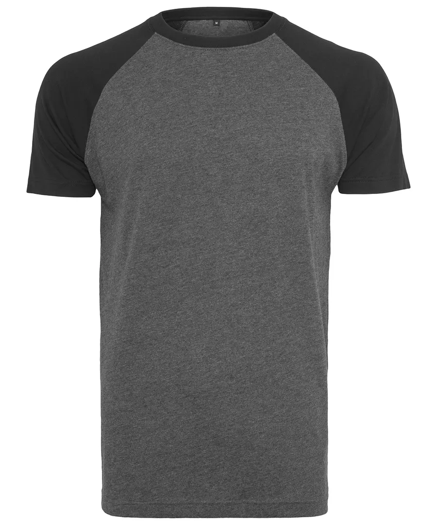 Raglan contrast tee – Charcoal/Black