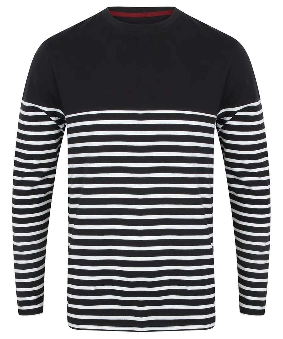 Long sleeve Breton striped T – Navy/White
