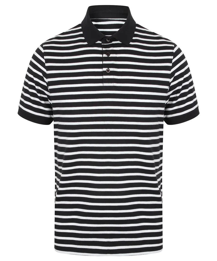 Striped Jersey polo shirt – Navy/White