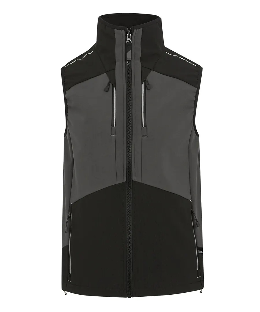 4-Tex stretch 3-layer softshell bodywarmer – Slate Grey/Black