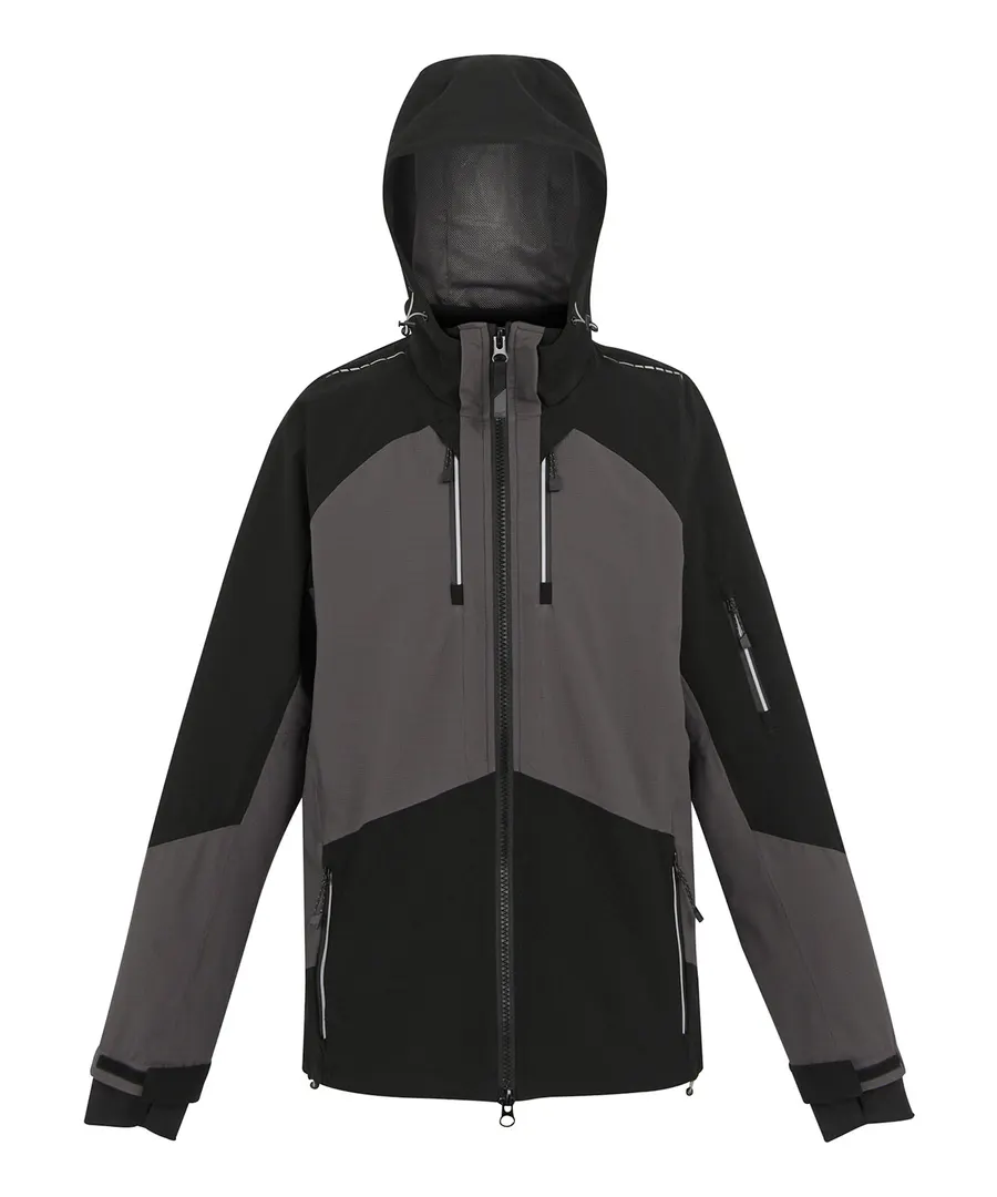 4-Tex stretch waterproof shell jacket – Slate Grey/Black