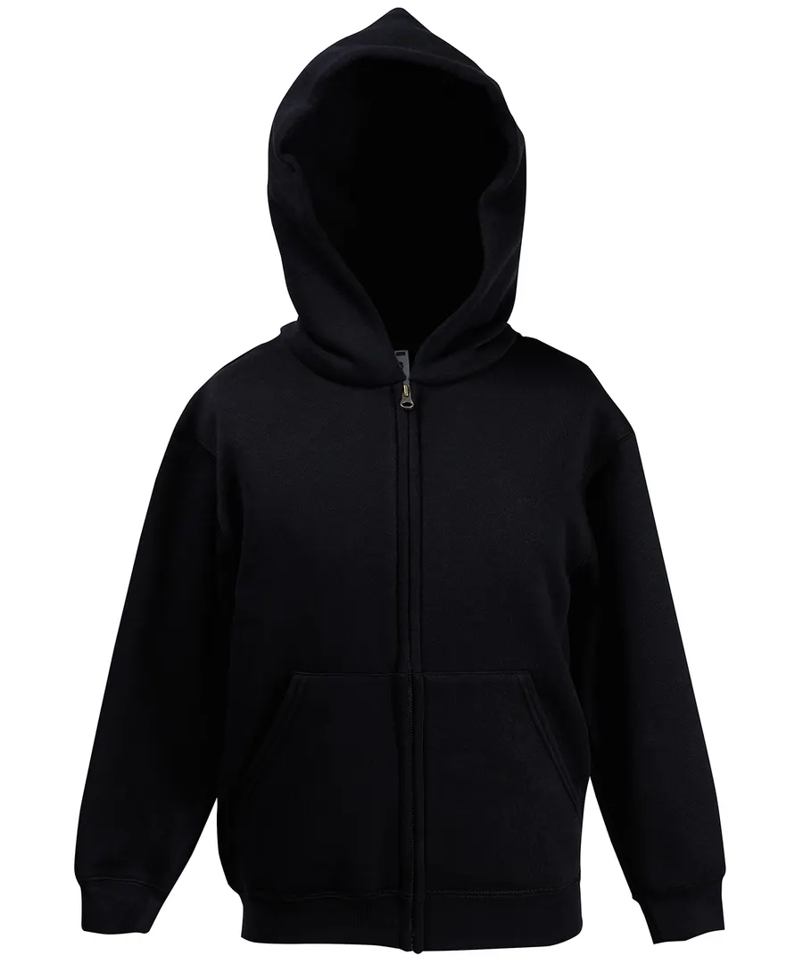 Kids classic hooded sweatshirt jacket – Black