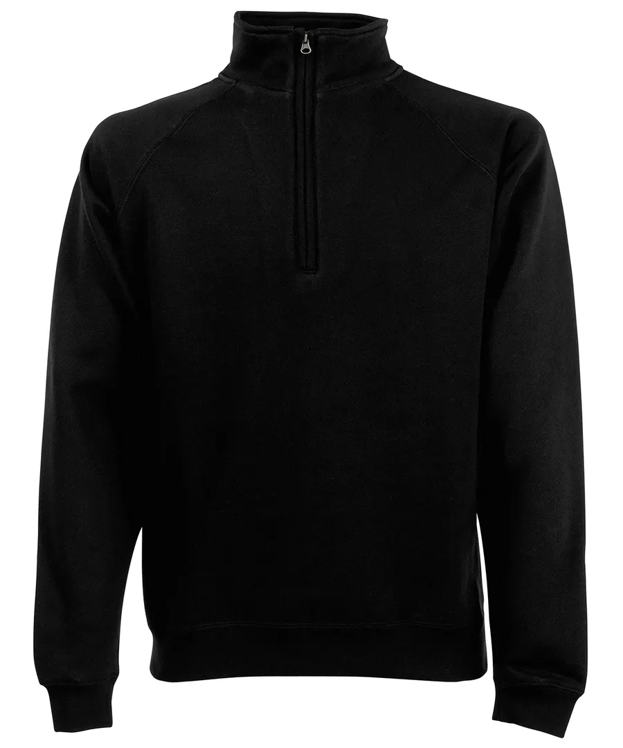 Classic 80/20 zip neck sweatshirt – Black