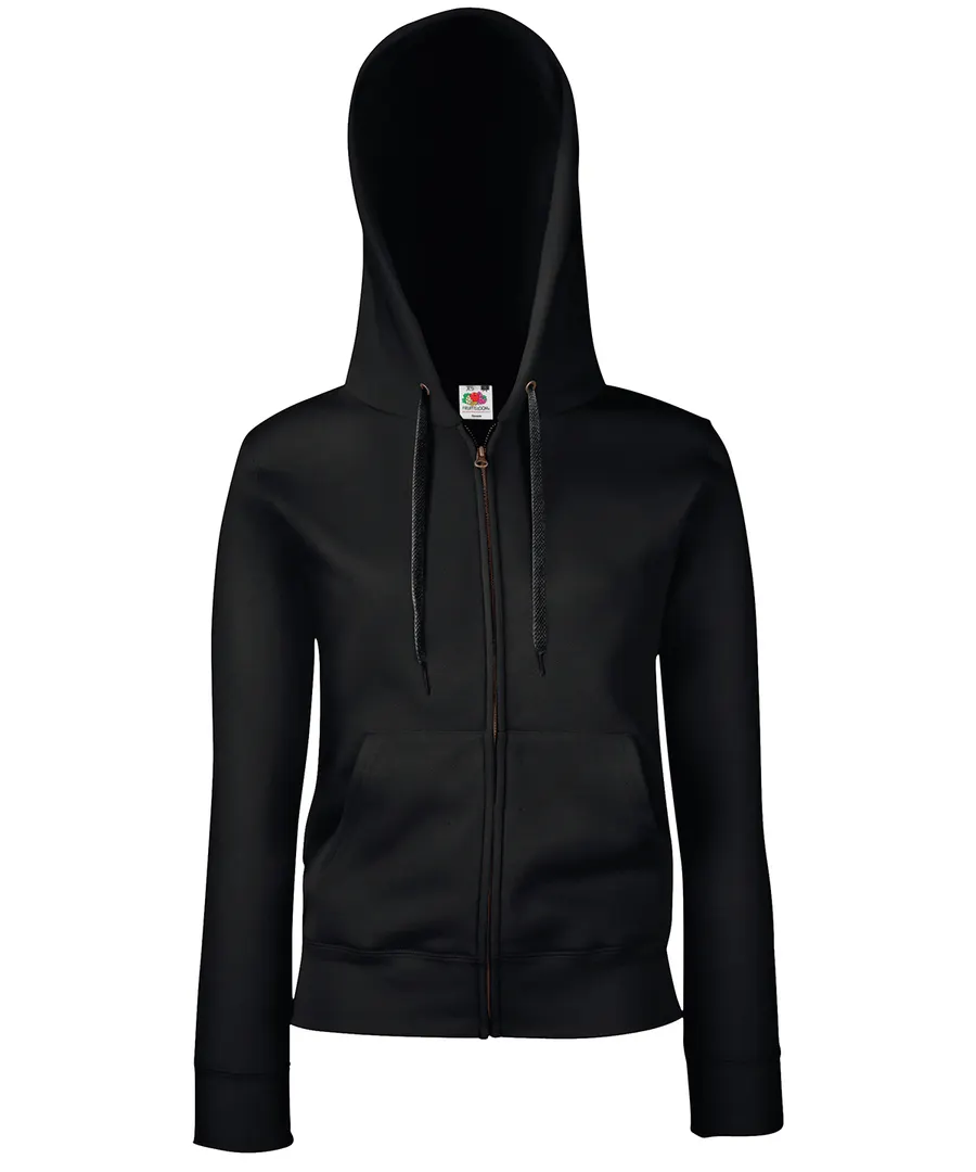 Women's premium 70/30 hooded sweatshirt jacket – Black