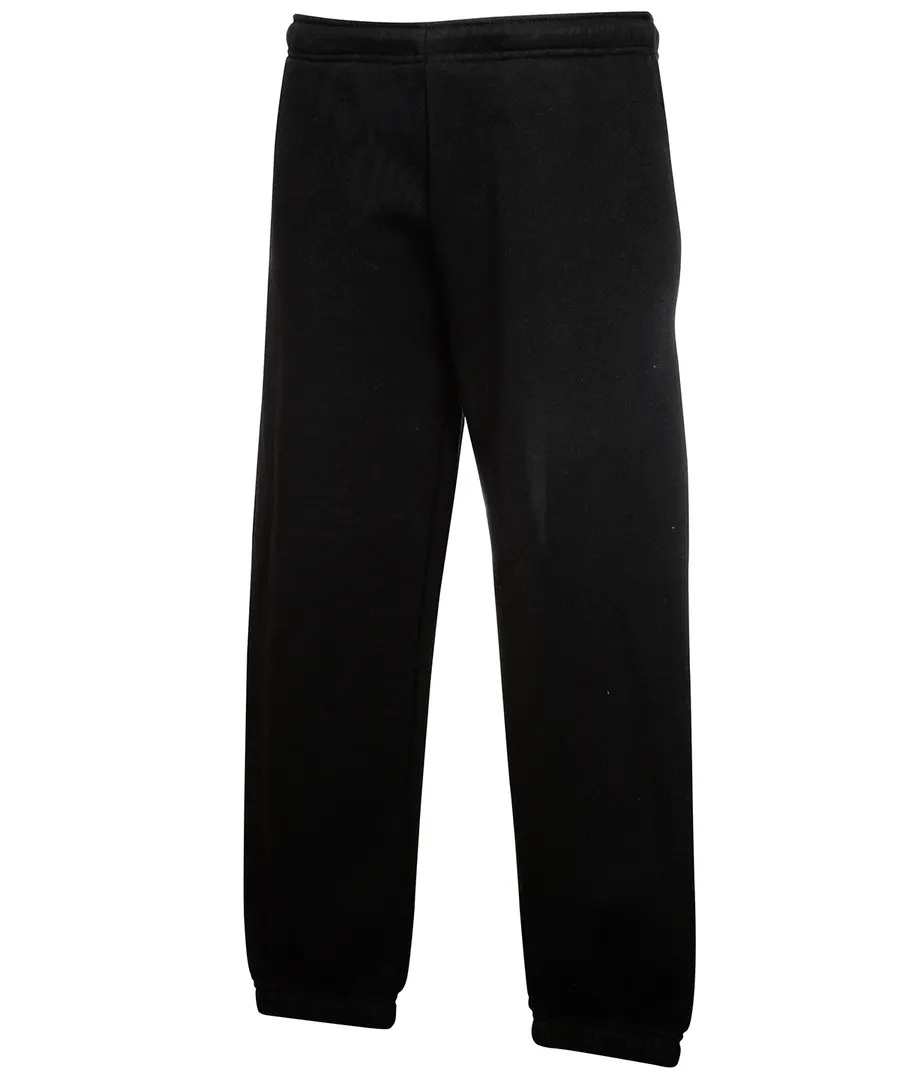 Kids classic elasticated cuff jog pants – Black