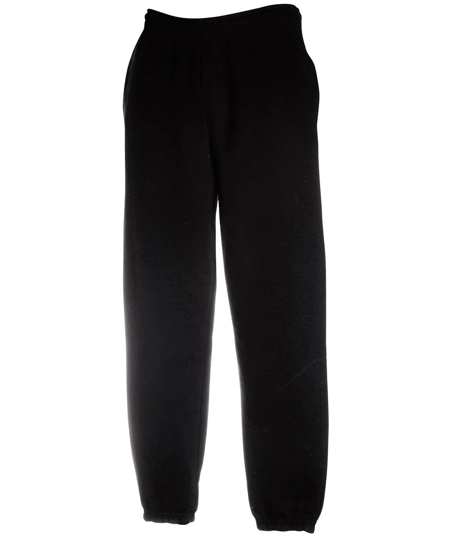 Premium 70/30 elasticated sweatpants – Black