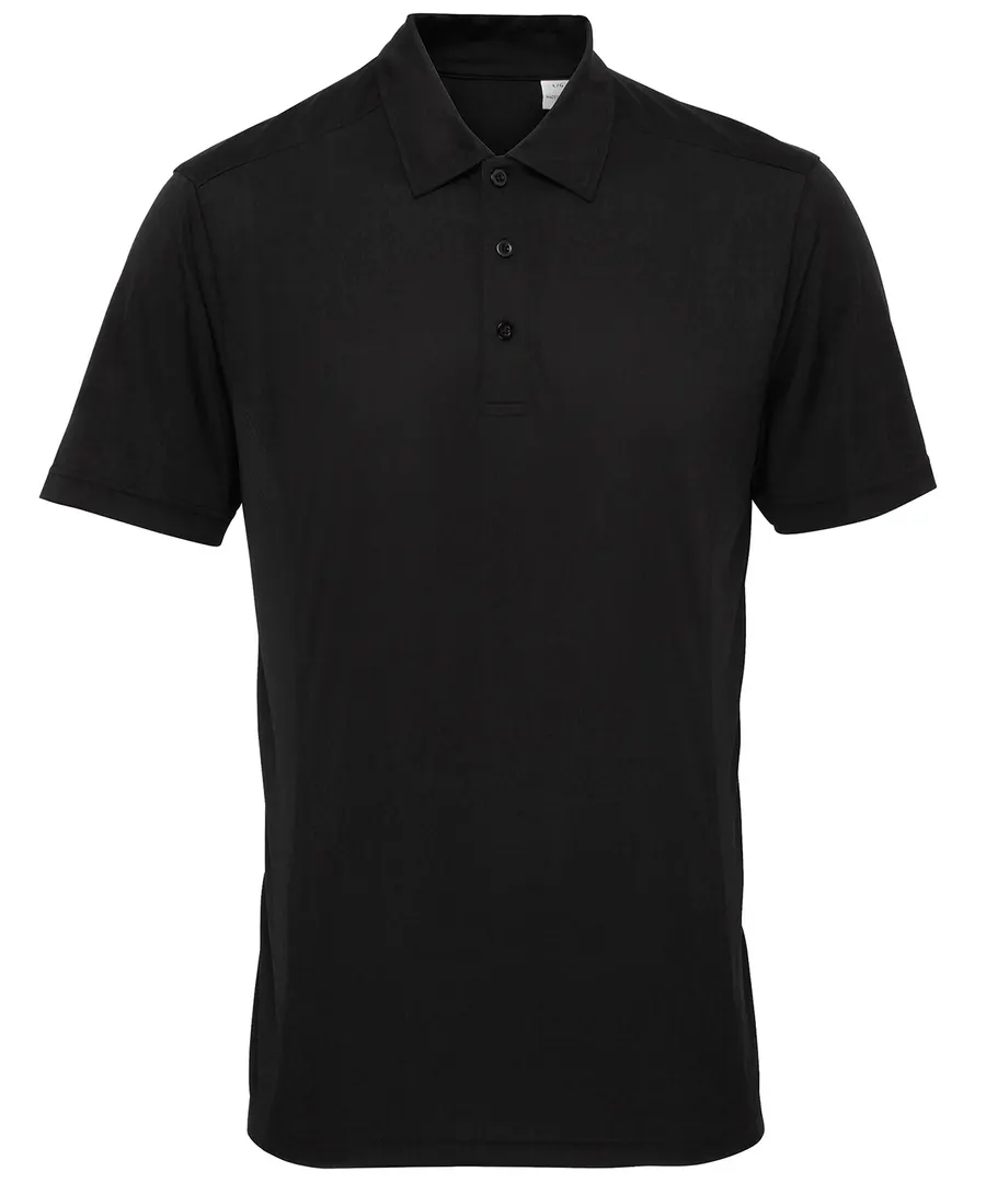 Men's TriDri® panelled polo – Black