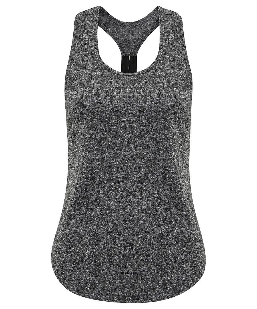 Women's TriDri® performance strap back vest – Black Melange