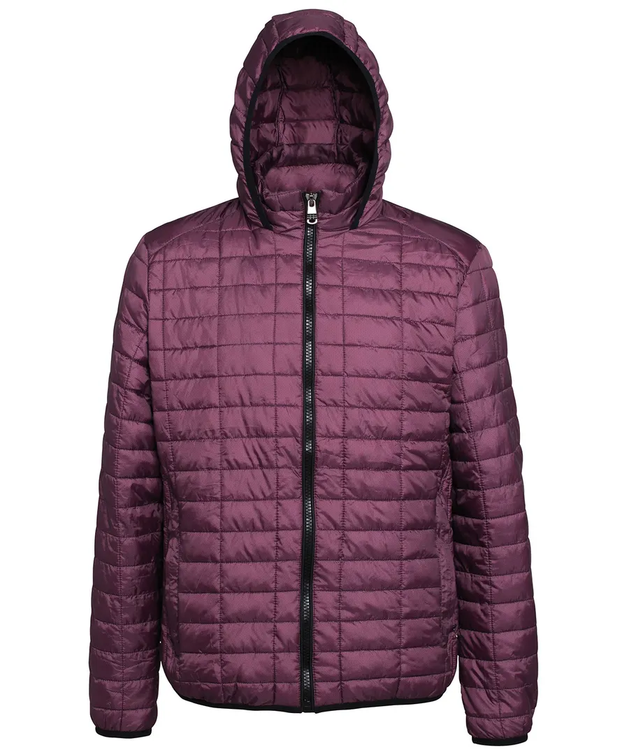 Honeycomb hooded jacket – Mulberry