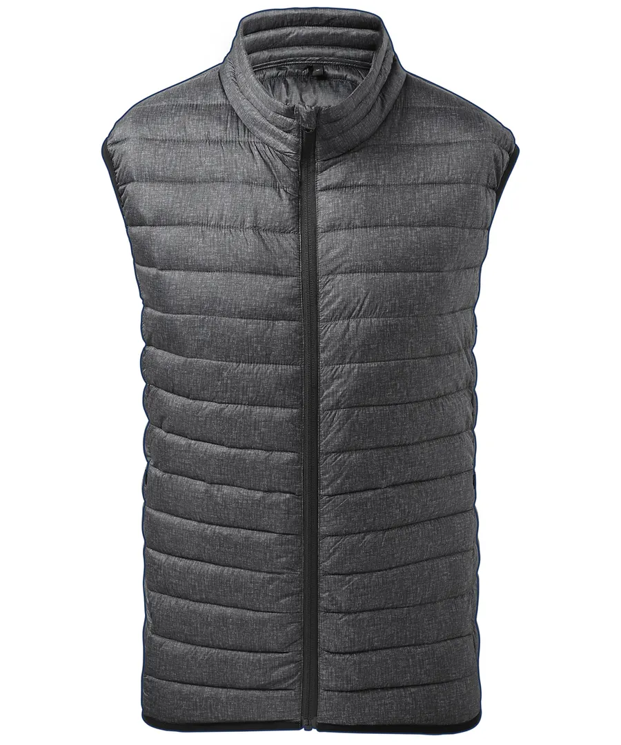 Melange padded gilet – Charcoal Melange