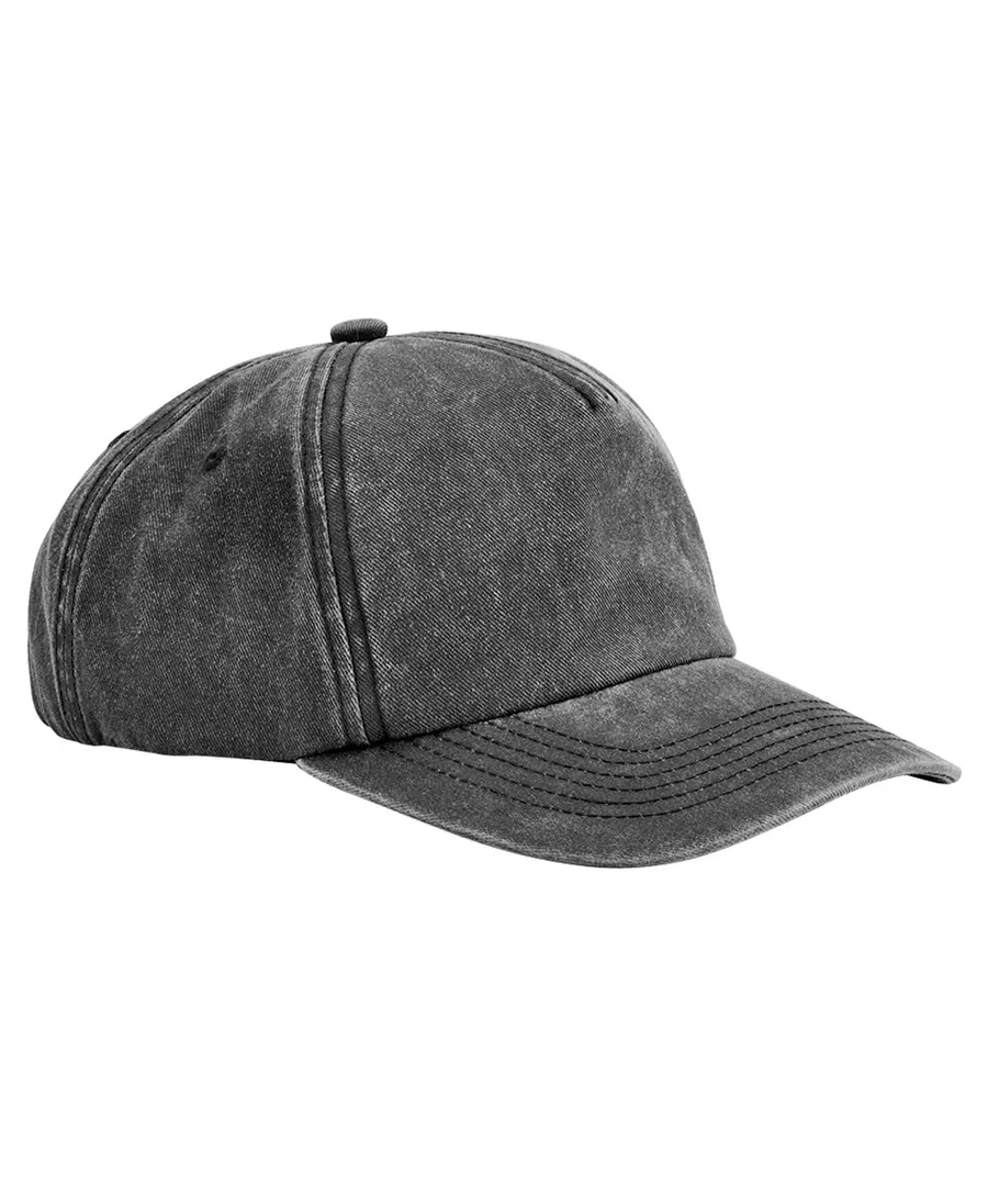 Relaxed 5-panel vintage cap – Vintage Black