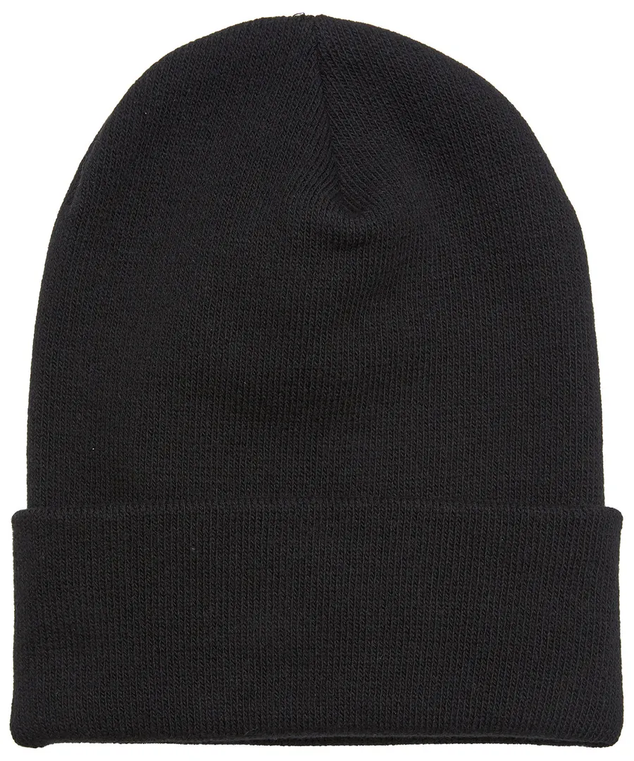 Heavyweight organic long beanie – Black