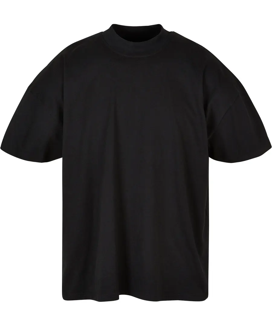 Oversized mock neck tee – Black