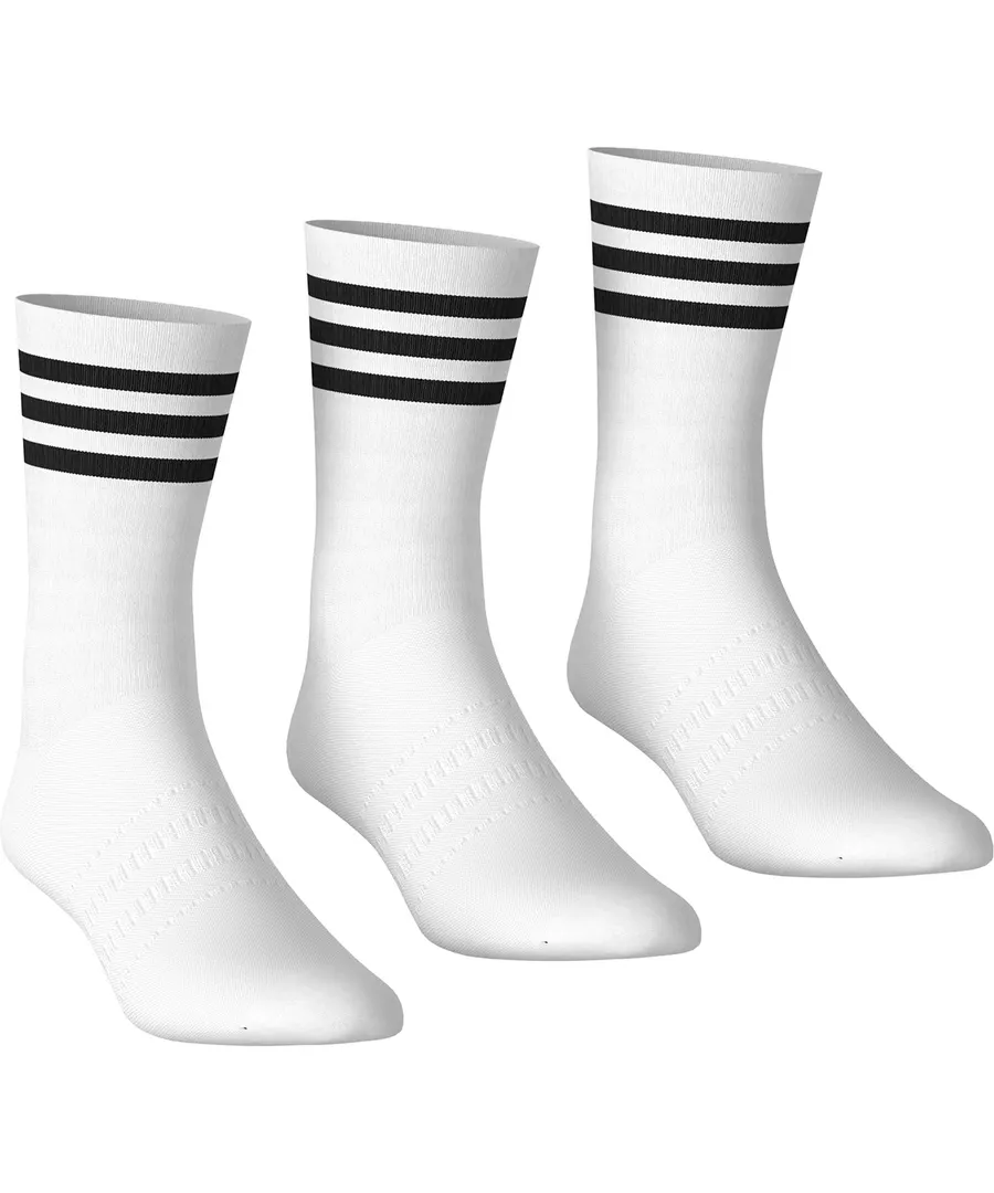 3-pack crew socks – White