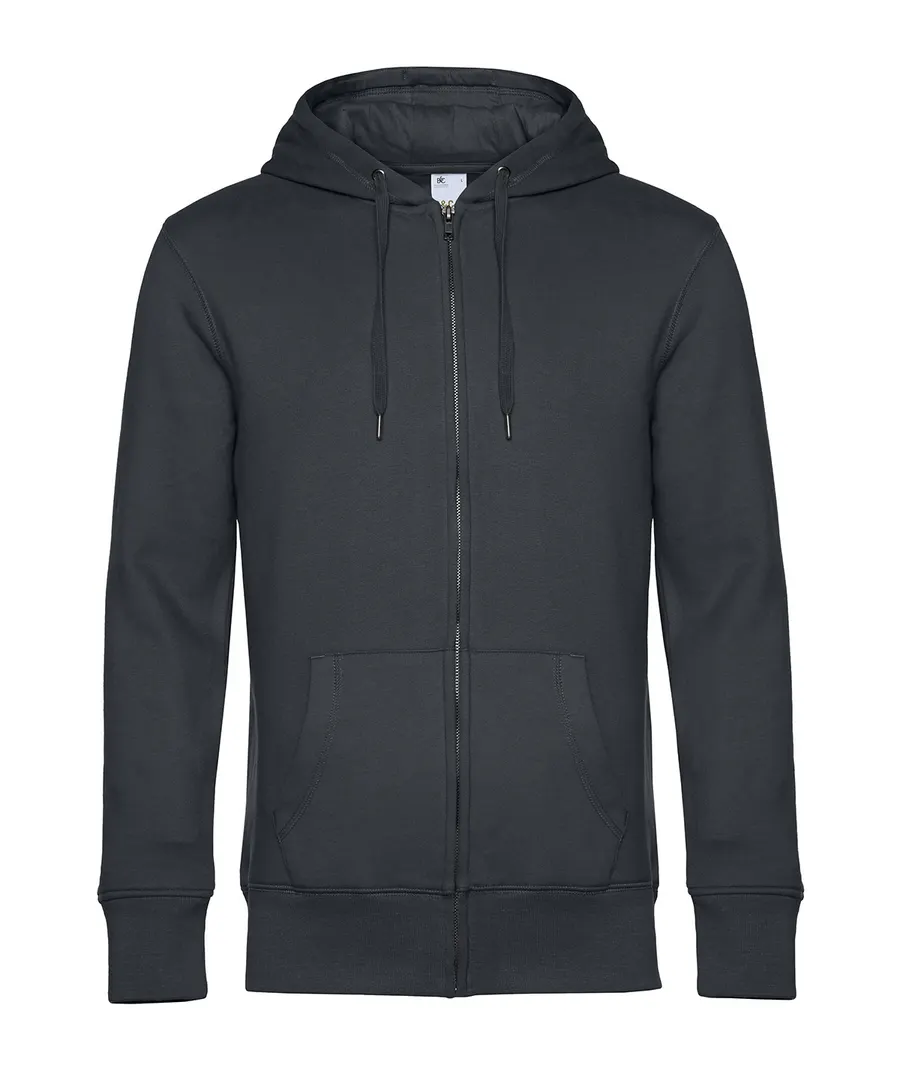 B&C KING Zipped Hood – Asphalt
