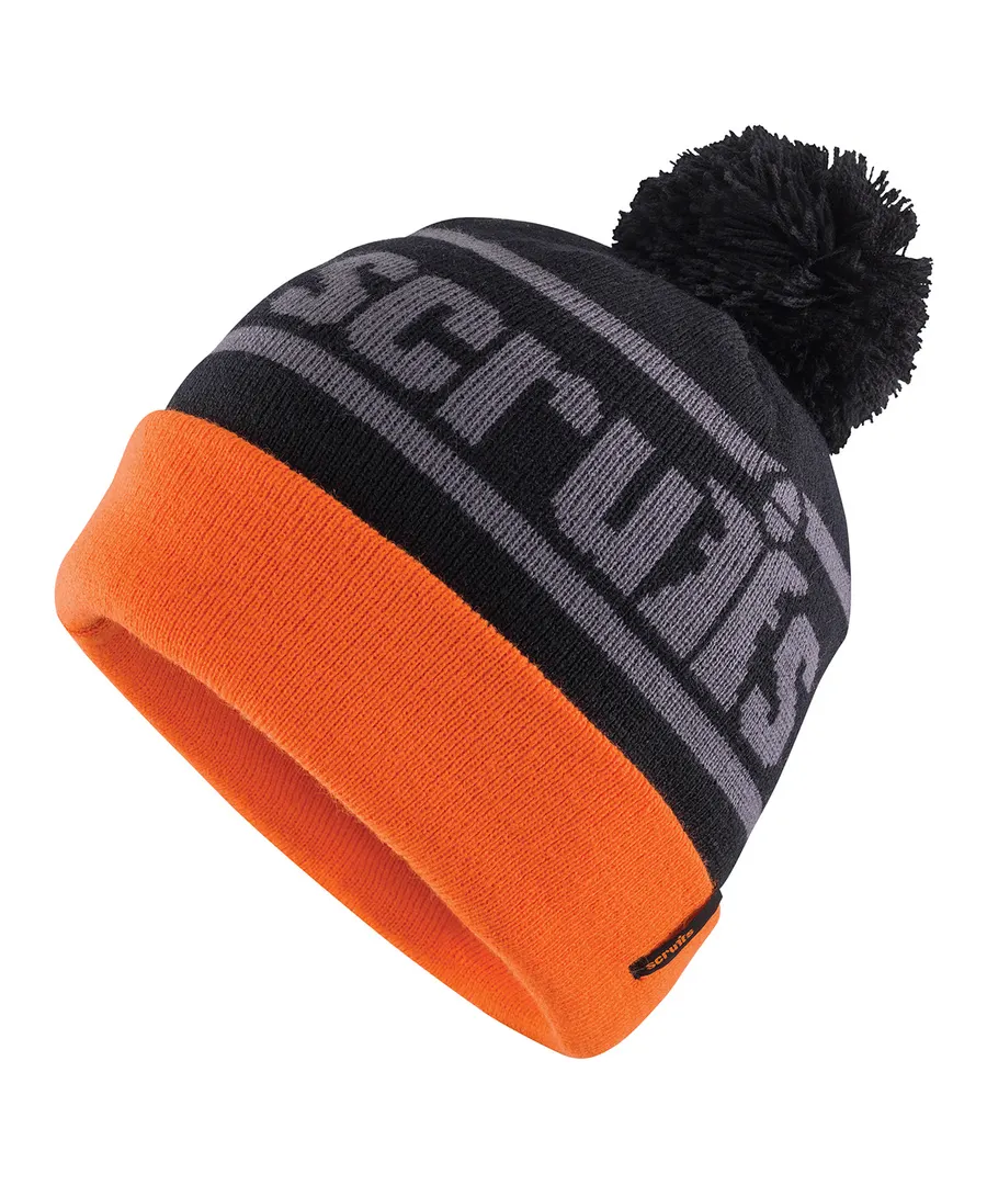 Trade bobble hat – Black/Orange