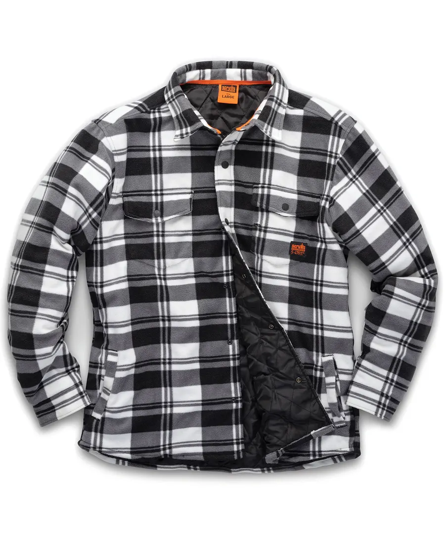 Worker padded checked shirt – Black/White
