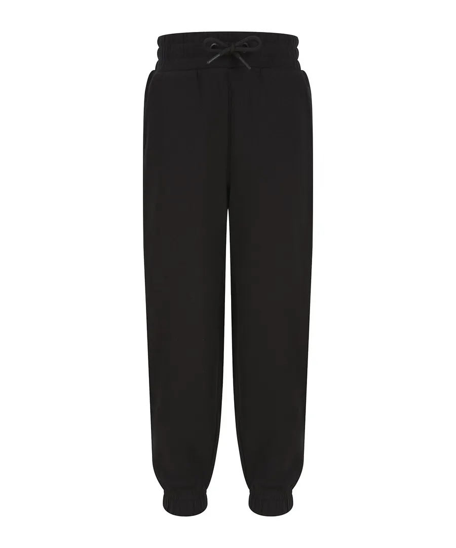 Kids sustainable fashion cuffed joggers – Black