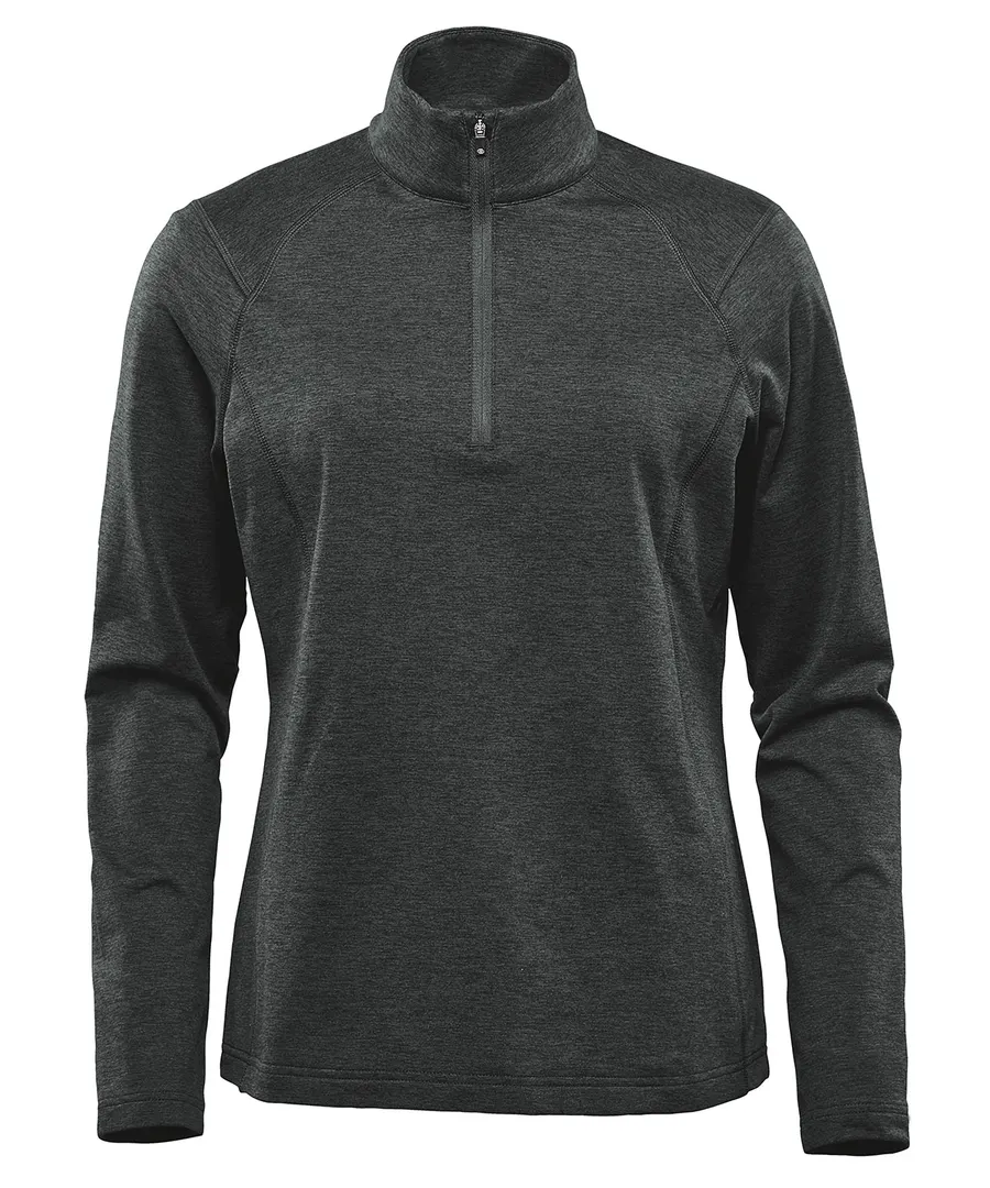 Women’s Treeline ¼-zip fleece – Black Heather