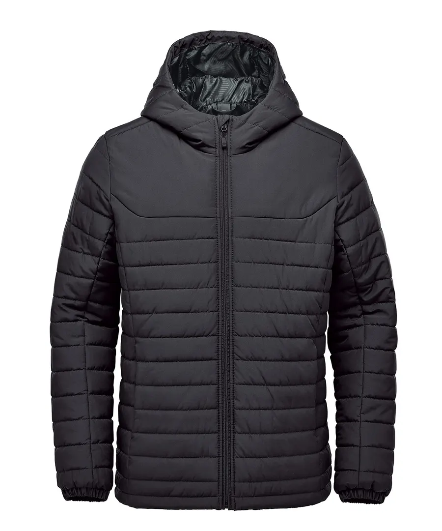 Nautilus quilted hooded jacket – Black
