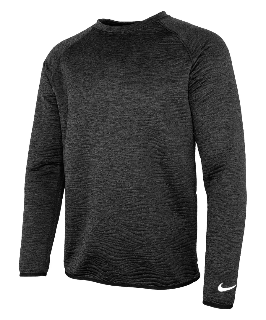 Nike Dri-FIT Tour crew quilted top – Black/Black/White