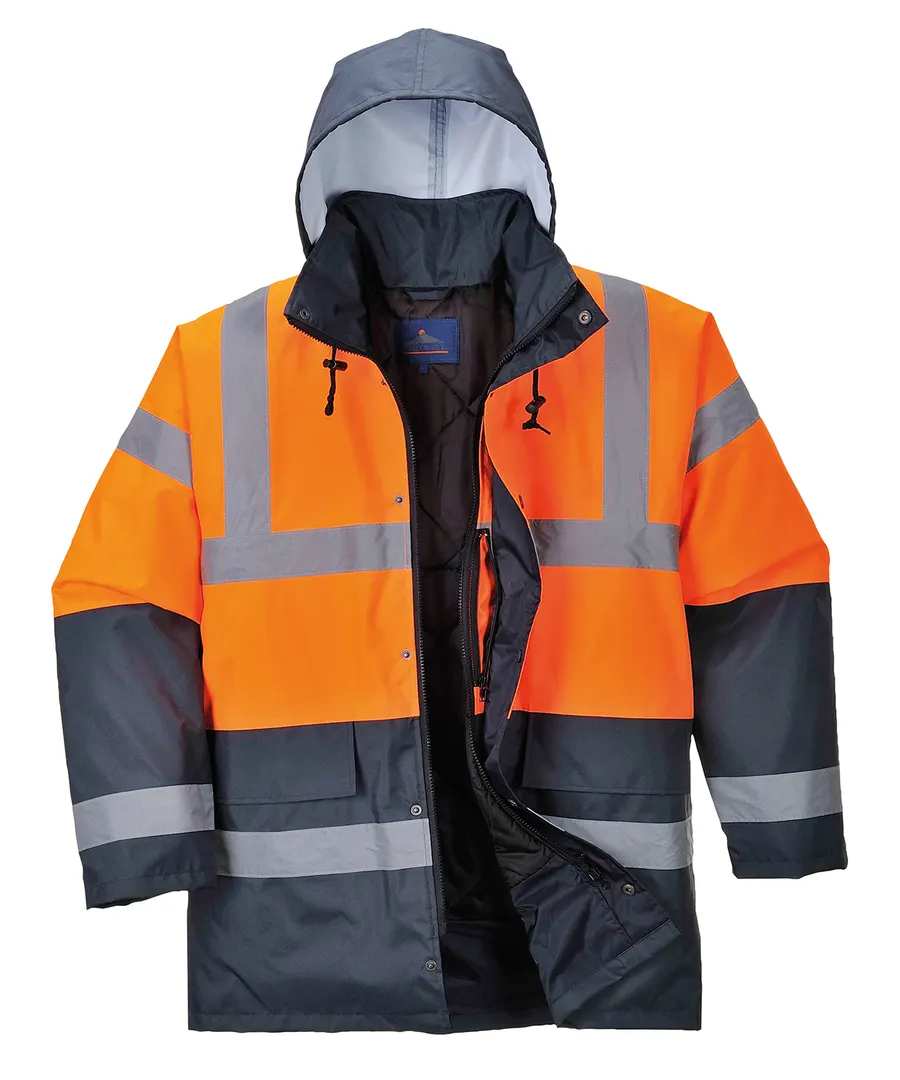 Hi-vis traffic jacket (S466/S467) – Orange/Navy
