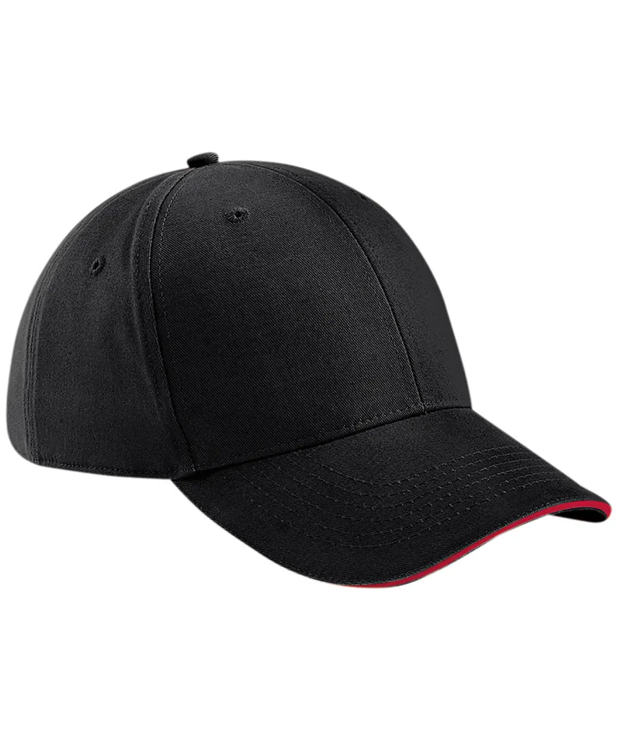 Athleisure 6-panel cap – Black/Classic Red