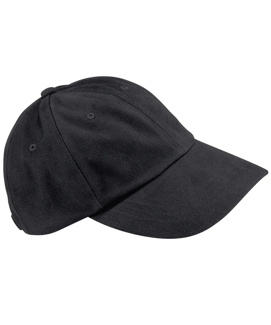 Low-profile heavy brushed cotton cap – Black