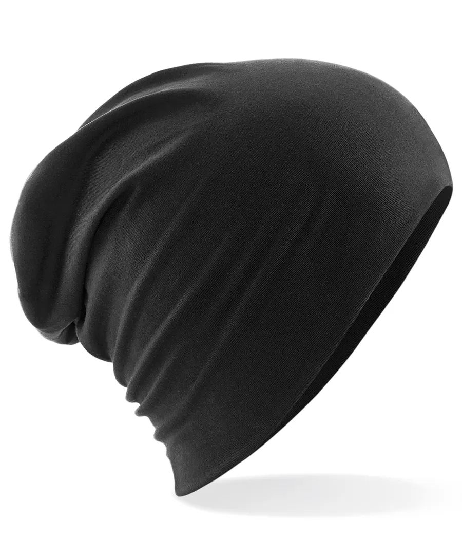 Hemsedal cotton slouch beanie – Black