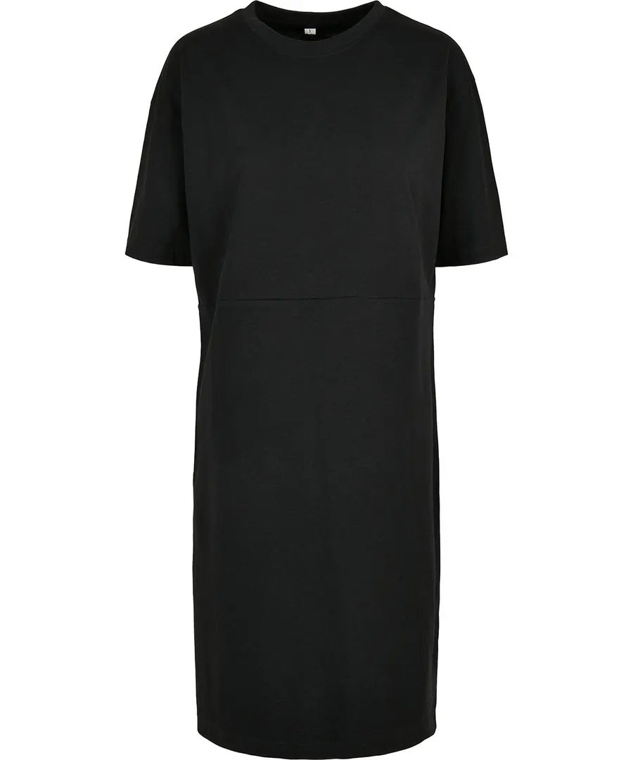 Women's organic oversized slit tee dress – Black