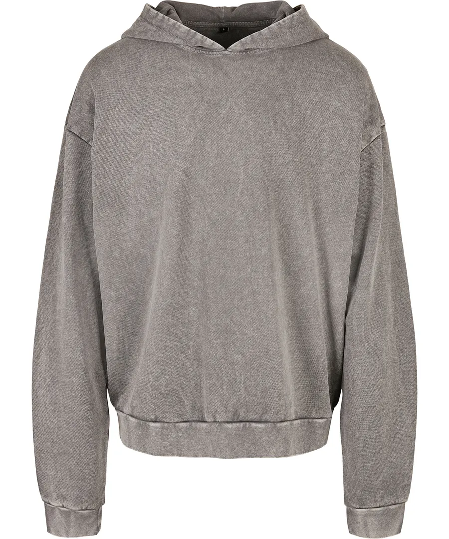 Acid washed oversize hoodie – Asphalt