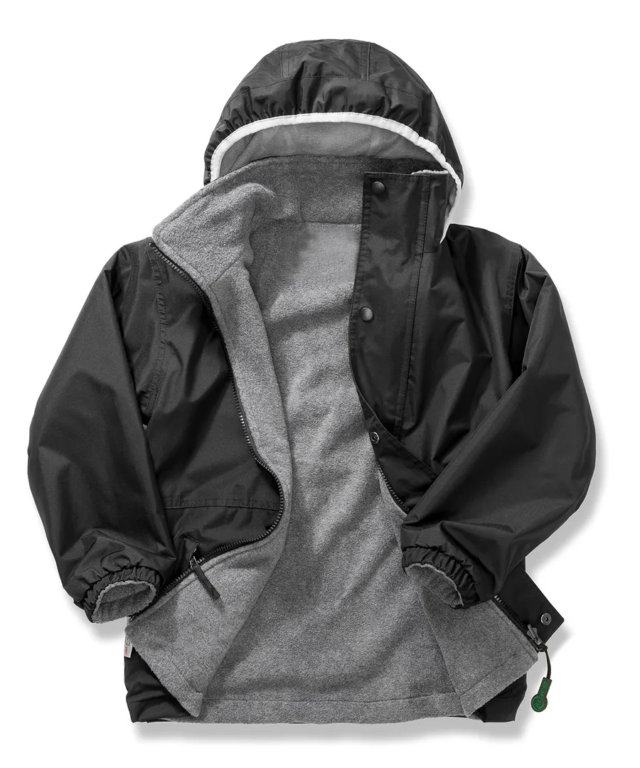Junior & youth Recycled StormDri 6000 coat – Black/Grey