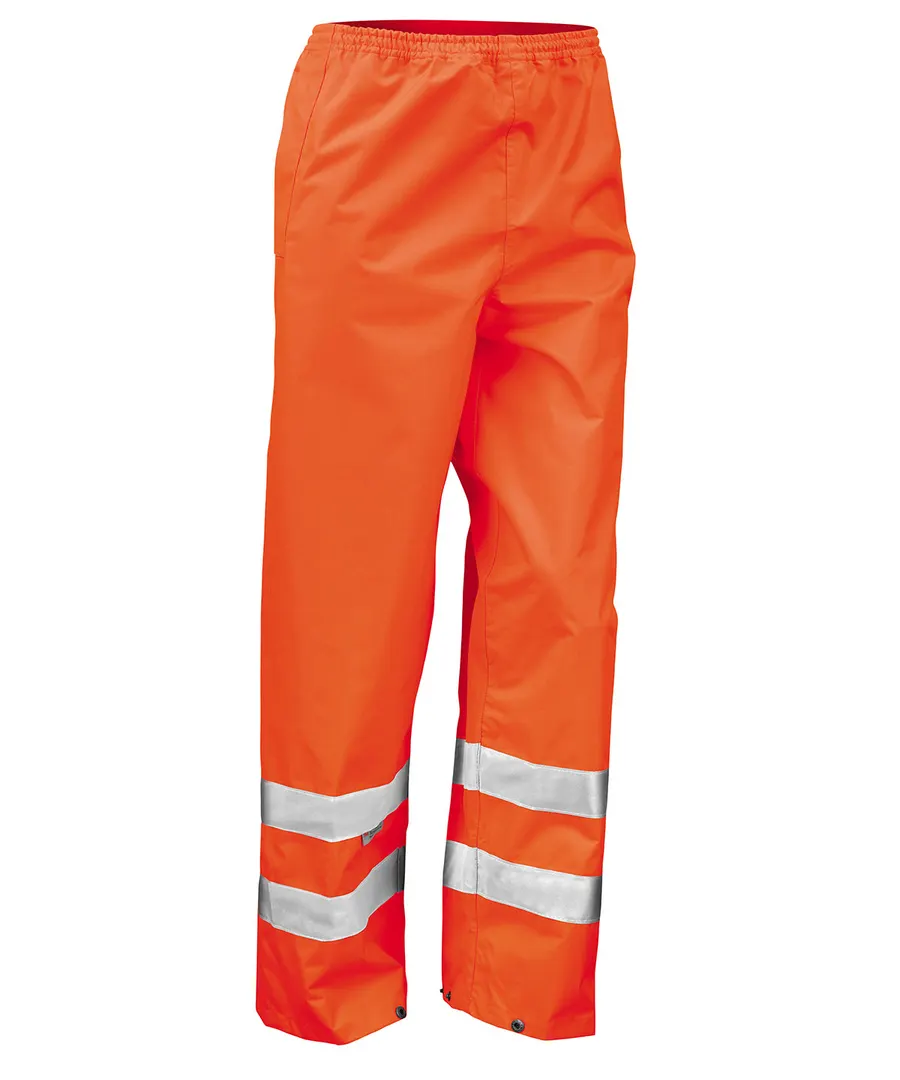 Safety high-viz trousers – Fluorescent Orange