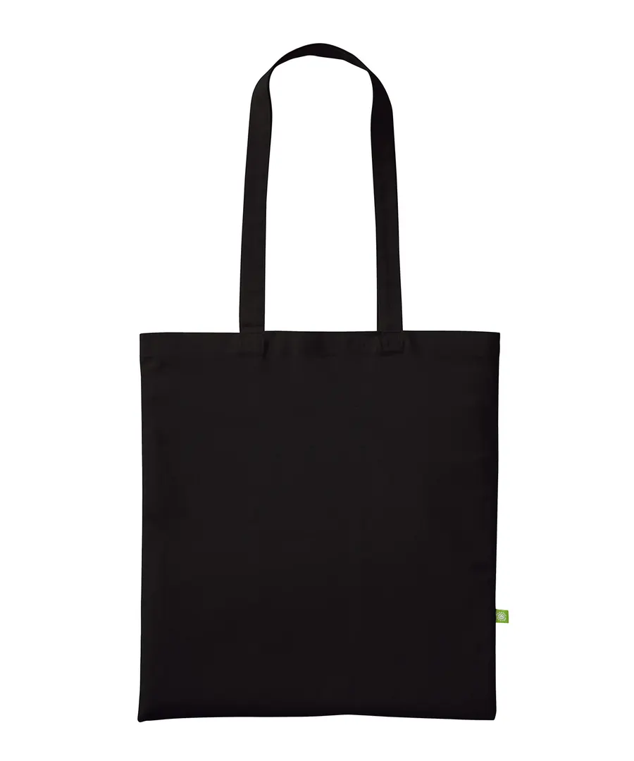 Organic cotton shopper long handle – Black