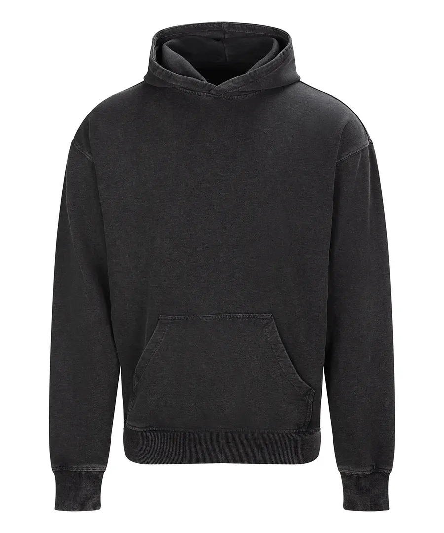 Vintage washed hoodie – Washed Black