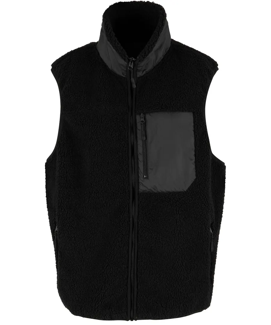 Bonded sherpa vest – Black