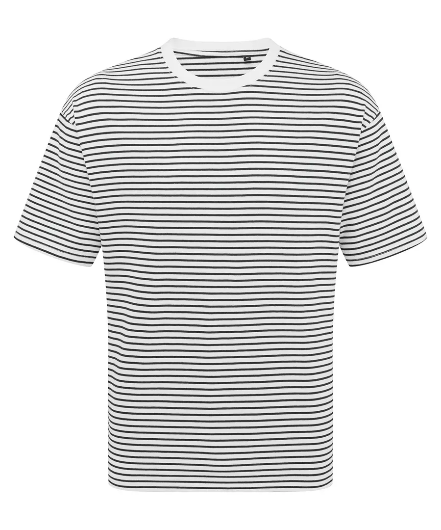 ‘Utility 2.0’ oversized t-shirt – Black/White Stripe
