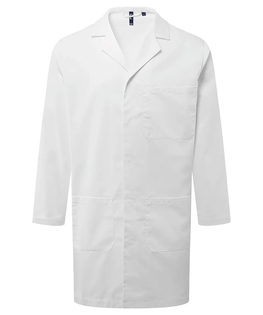 Essential 3-pocket work coat – White