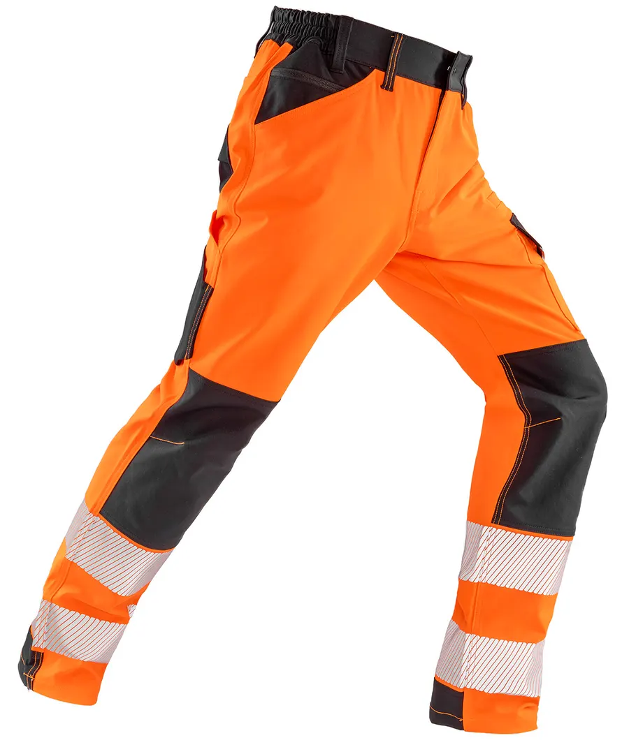 Safe-Guard recycled dynamic stretch safety trousers – Fluorescent Orange