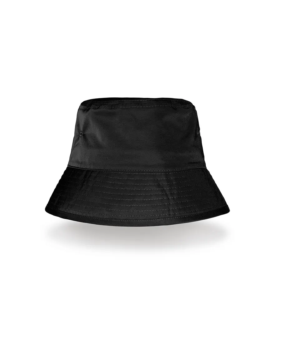 Recycled bound edge bucket hat – Black