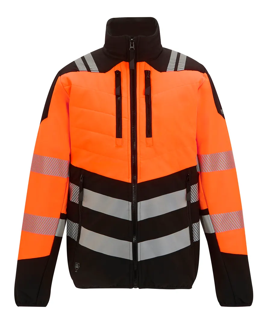 Hi-vis X-pro hybrid jacket (Class 2) – Black/Orange