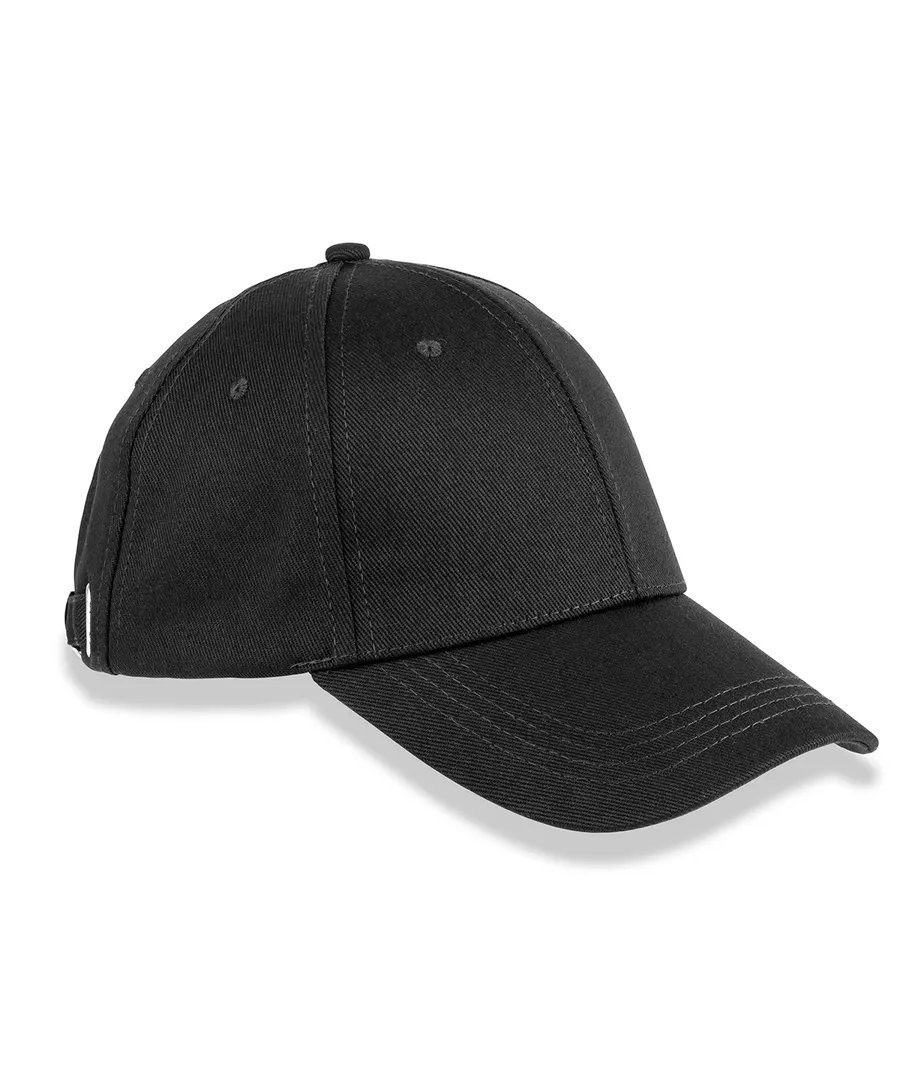 6-panel organic cotton cap – Black