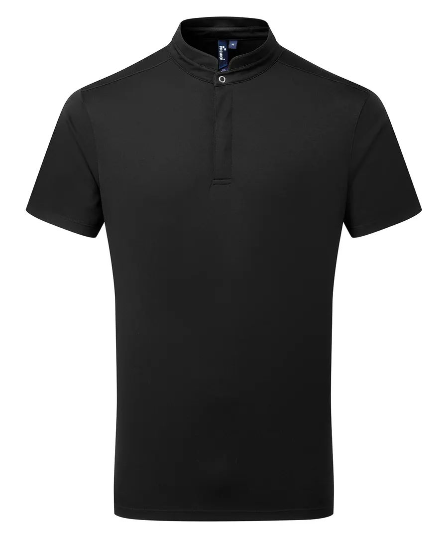 Essential Coolchecker® short sleeve chef’s shirt – Black