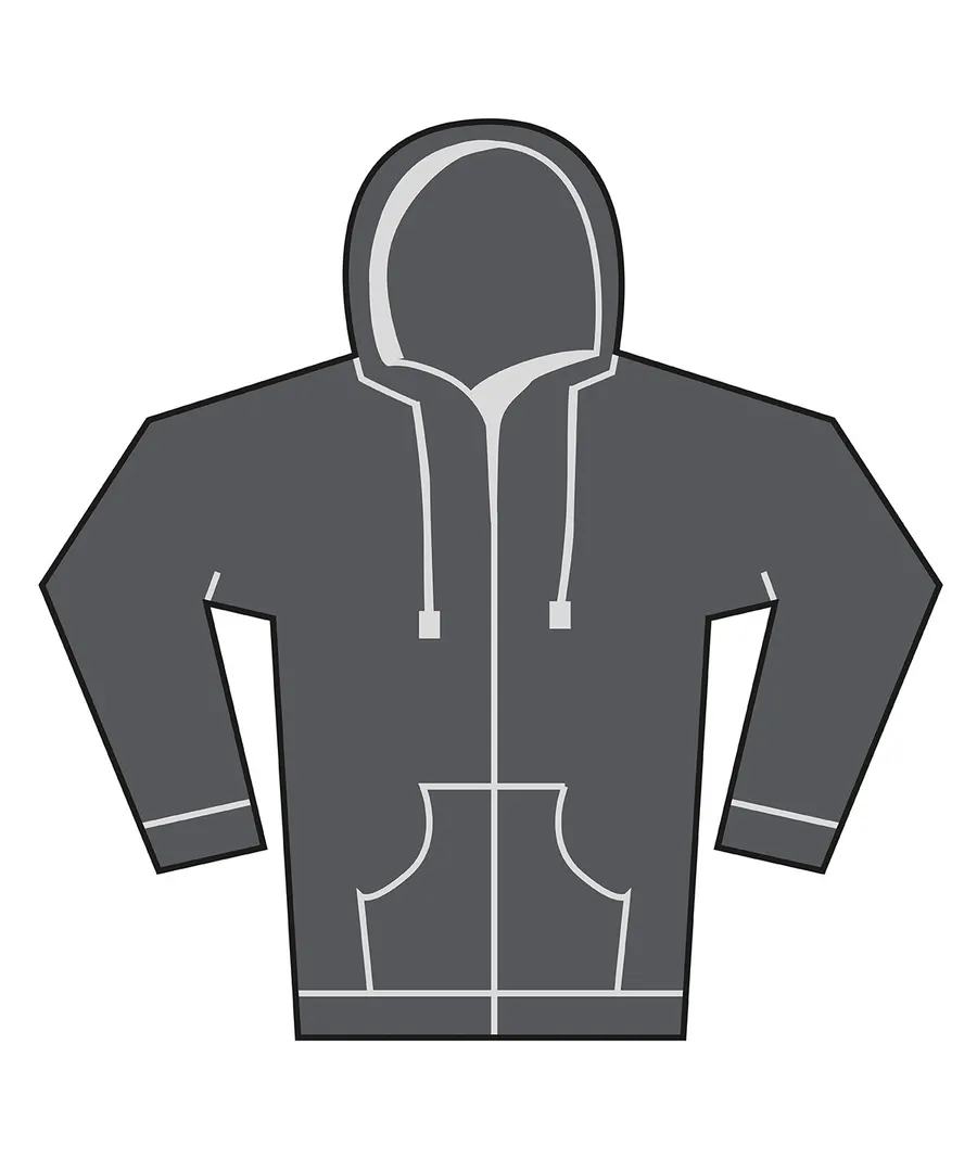 Unisex heavy full-zip hoodie – Asphalt